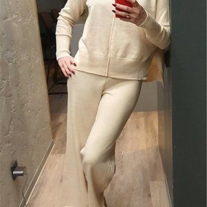 Two Piece Set Pullover Sweater Tracksuit Women Hig